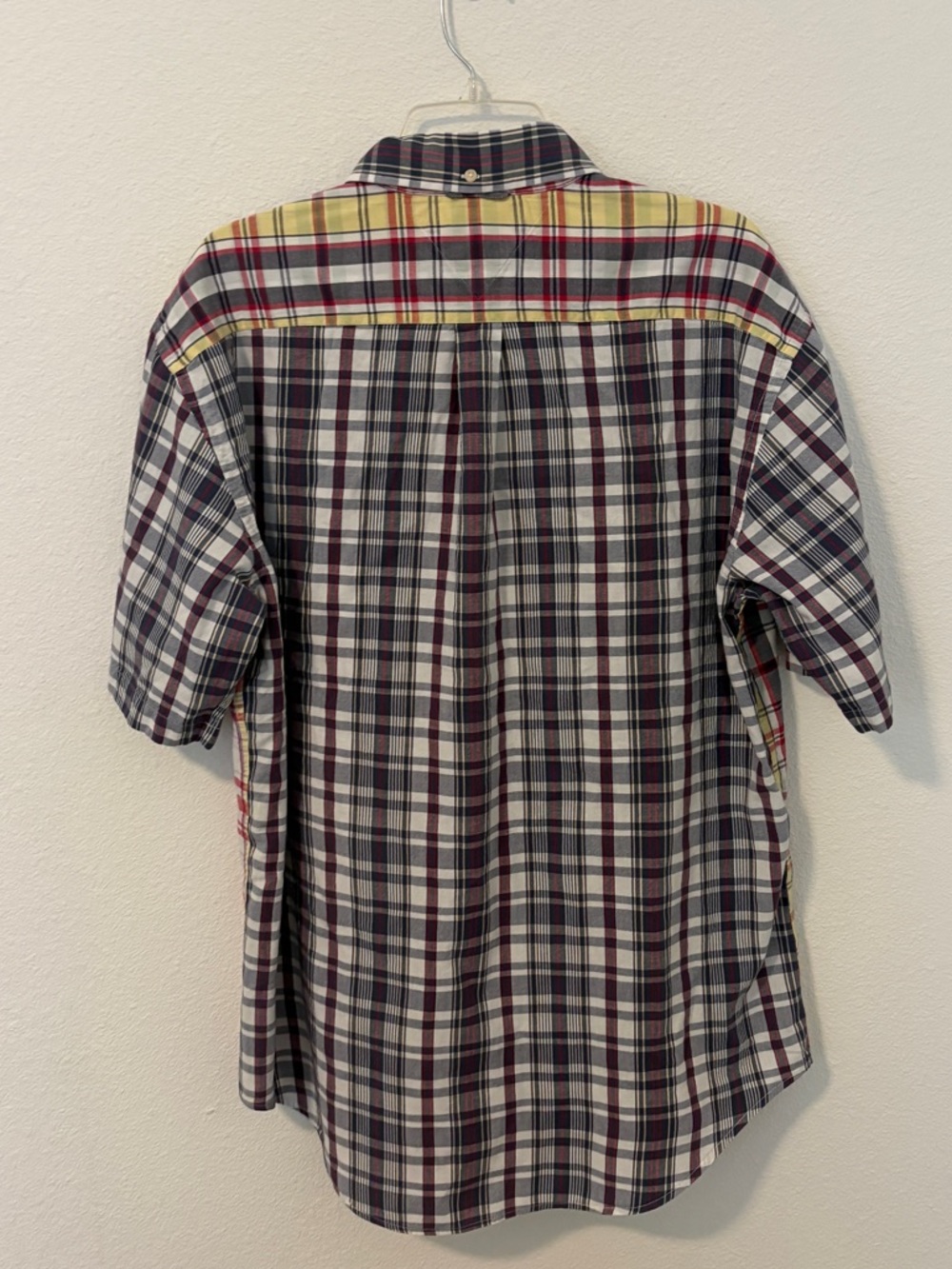 Tommy Hilfiger Short-Sleeve Madras Plaid Button-Up Shirt Men’s Preppy Size Large - Picture 2 of 5
